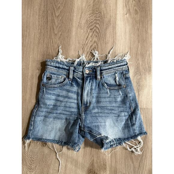 Kancan Distressed Denim Shorts, Women's size Small - Picture 1 of 5